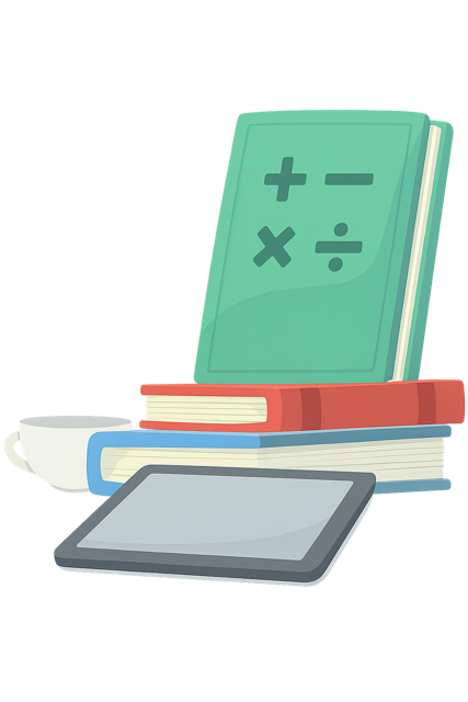 bookMathTable Maths books and tablet